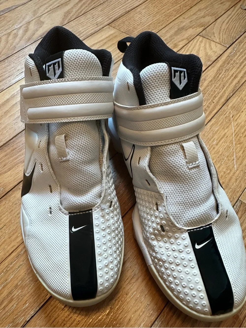 Nike Force Trout 7 Pro MCS (GS) Cleats White & Black Size 5.5Y - No Laces